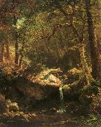 Bierstadt, Albert The Mountain Brook Sweden oil painting artist